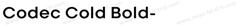 Codec Cold Bold字体转换